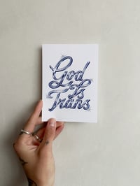 Image 1 of God is Trans, A6 Print