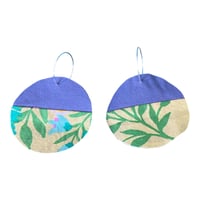 Green/Blue Flower Earrings