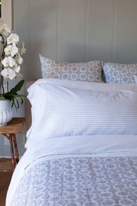 Image 4 of Light Blue Stripe Pillowcase