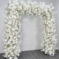 White Rose & Gypsophila Square Arch