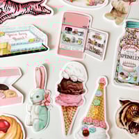 Image 3 of triple scoop ice cream cone sticker 