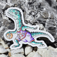 Image 2 of Athlete Dinosaur Sticker