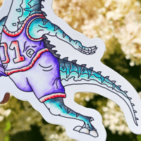 Image 3 of Athlete Dinosaur Sticker