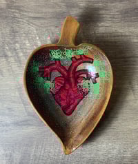 Image 1 of Heart Dish - Glitter Green Sprouts