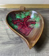 Image 2 of Heart Dish - Glitter Green Sprouts