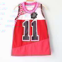 Image 1 of red pink petals patchwork courtneycourtney 11 10/12 eleven 11th eleventh birthday tee tank top