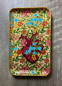 Image 3 of Heart Tray Golden Flower