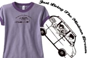 Image of Girls Living The Minivan Dream T Dual Colored in Purple or Pink