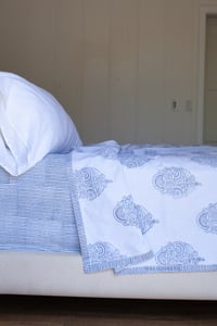 Image 2 of Indigo Poppy 2 Layer Voile Flat Sheet