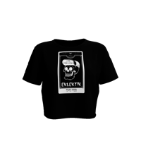 Eklektiks Foo Tarot Womens Crop Top Black