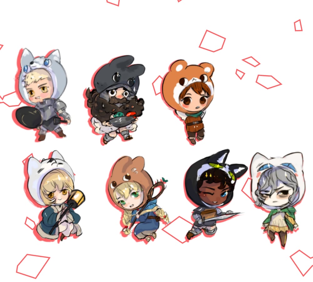 Image of DunMeshi animal hat charms