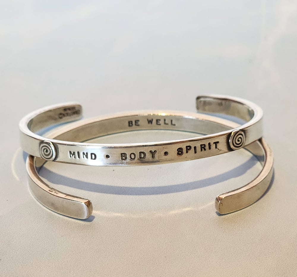 Image of "Mind - Body - Spirit" Sterling Bracelet