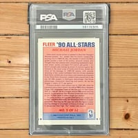 Image 2 of 1990 FLEER ALL-STARS MICHAEL JORDAN #5 PSA 9 