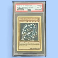 Image 1 of 2020 YU-GI-OH 1ST ED BLUE-EYES WHITE DRAGON MAXIMUM GOLD PSA 8