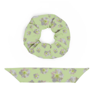 Image 3 of Brazilian Angel Flower Hair Scrunchie - Spring Green