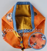 Image 3 of NEW!!! Kookie Monster Tee, Tote, and Soaps Gift Set for Kids Teens Girls and Boys Yellow Gold 