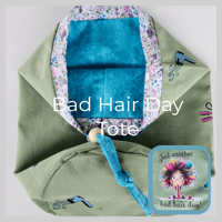 Image 3 of NEW!!! Bad Hair Day Tee, Tote,  and Soaps Gift Set for Kids Teens Girls Green and Blue 
