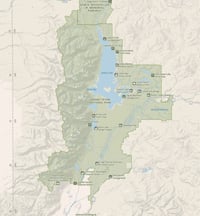 Image 3 of Grand Teton National Park 3D Topography Map