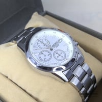 Image 5 of 2015 Seiko White Dial Quartz Racing Chronograph Wristwatch (7T92-0DW0)