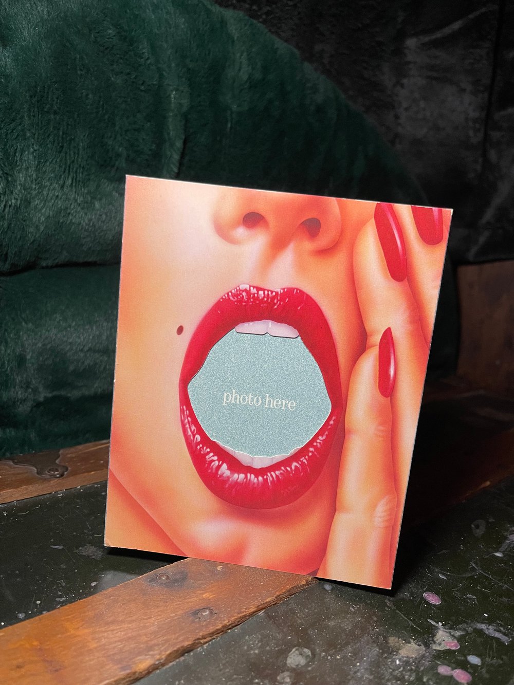 Image of Red Lip Vixen Novelty Greeting Cards