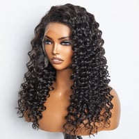 Image 2 of 13x4 Deep Wave Transparent Lace Front Wig 