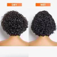 Image 3 of 13"x4" Short Curly Pixie Cut Frontal Lace Wig 