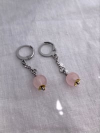 Image 1 of Fruity Earrings - Rose Quartz II
