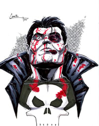 Image of punisher battle damage sketch