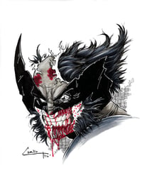 Image of wolverine battle damaged sketch