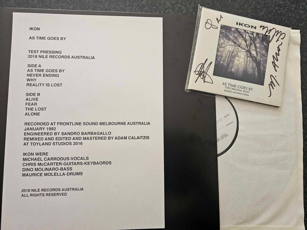 Image of IKON AS TIME GOES BY LP TEST PRESSING AND SIGNED 2CD