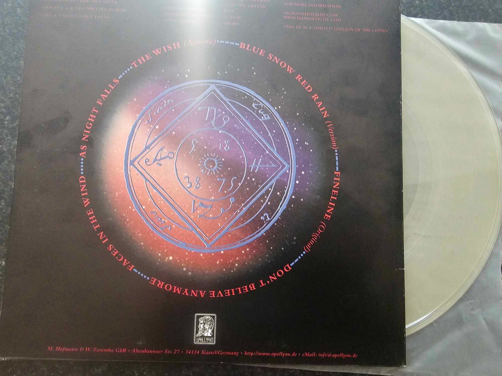 Image of IKON BLUE SNOW RED RAIN ORIGINAL 10" SINGLE CLEAR VINYL