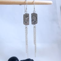 Image 2 of Vintage Threepence Coin Earrings