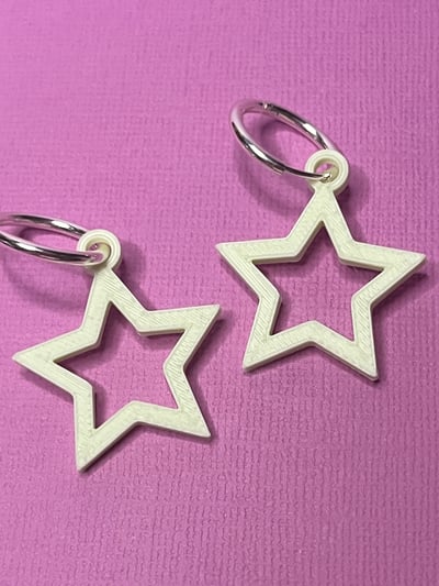Image of 3D Printed Star Earrings