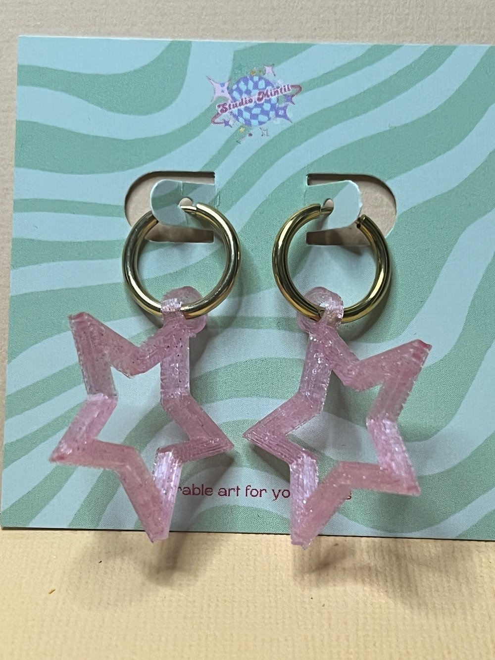 Image of 3D Printed Star Earrings