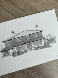 Image 1 of Custom Black and White House Portrait 