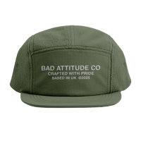 'BAD ATTITUDE CO' FLEECE CAP (OLIVE GREEN)