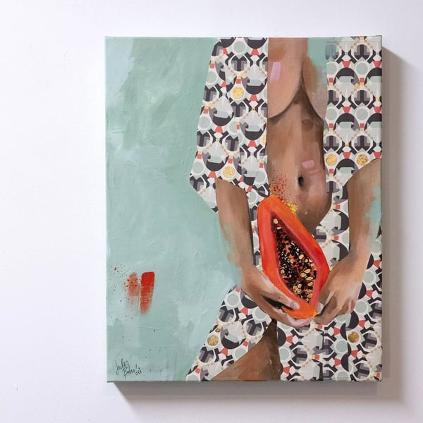 Image of The Papaya, Original Painting | 2021