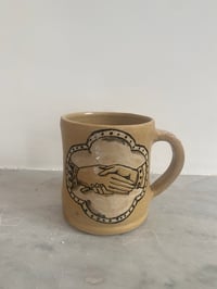 Image 1 of Mug (handshake + moon butterfly) 