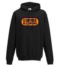 Coffee and Coping Orange and Black Hoody!