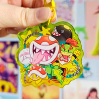 Bowser Jr Colourful Gradient Acrylic Keychain