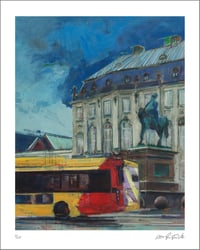 Image 2 of Artprint / Giclée / Kunsttryk / "Kongen, bussen og borgen"