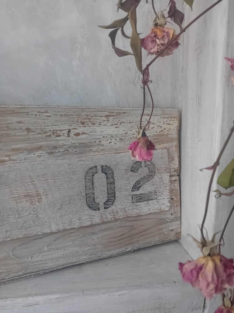Image of Vintage Drift Wood Timber Panel Black White Rough Sawn Hand Painted Boat Side 02