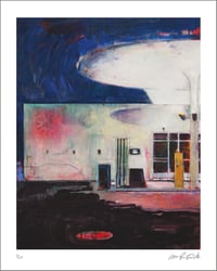 Image 2 of Artprint / Giclée / Kunsttryk / "Benzinstationen"