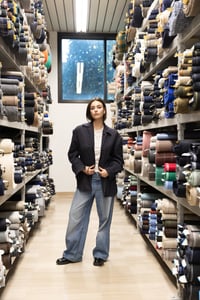 Image 3 of ÉFÉMÈRE Ocean sand Tailored Wool Shirt 