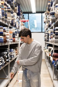 Image 3 of ÉFÉMÈRE Grey Serafino Tailored Longsleeve