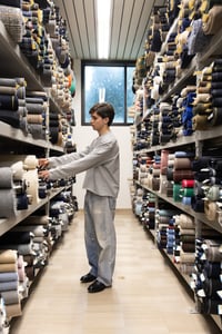Image 4 of ÉFÉMÈRE Grey Serafino Tailored Longsleeve
