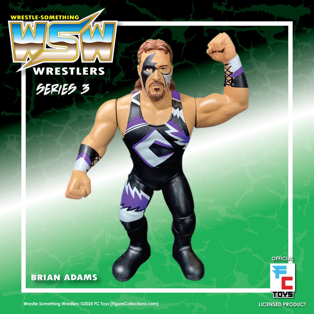 **PREORDER** BRIAN ADAMS WRESTLE-SOMETHING WRESTLERS SERIES 3 (PURPLE)
