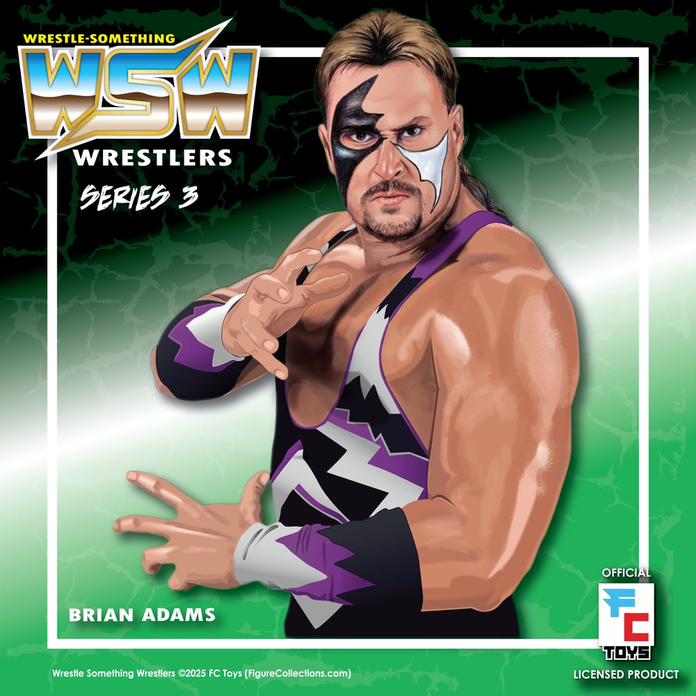 **PREORDER** BRIAN ADAMS WRESTLE-SOMETHING WRESTLERS SERIES 3 (PURPLE)