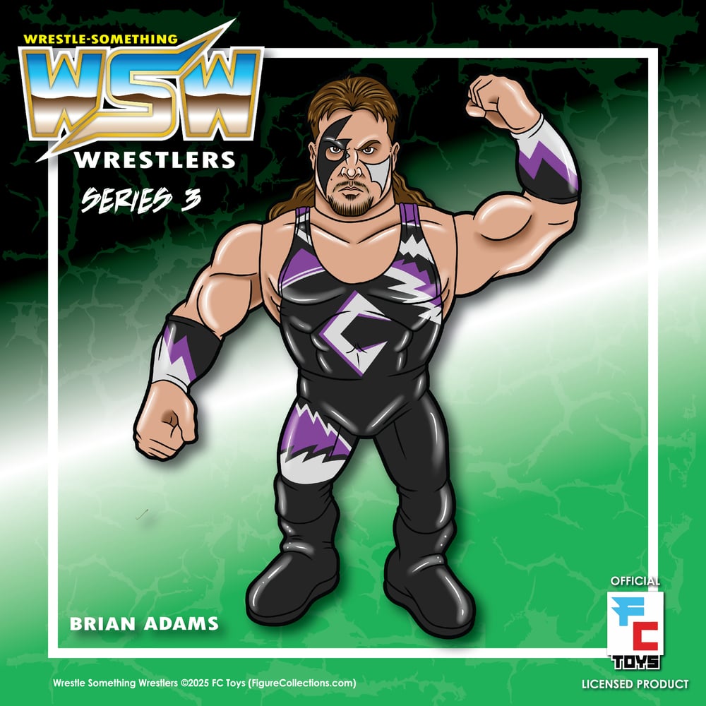 **PREORDER** BRIAN ADAMS WRESTLE-SOMETHING WRESTLERS SERIES 3 (PURPLE)