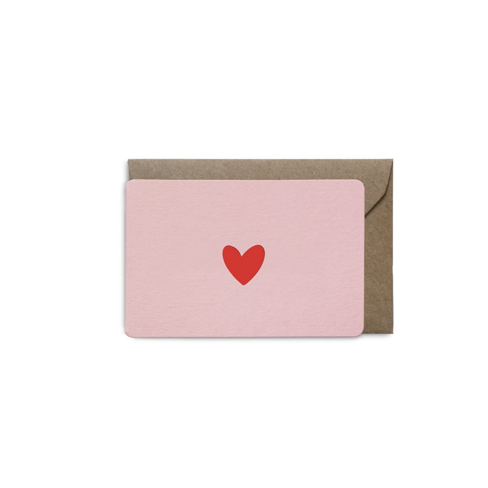 Image of MINI-CARTE PETIT COEUR rose